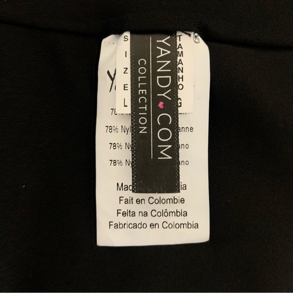 Yandy Plunge Pool One Piece Swimsuit Black Size Large One Piece Swimwear NEW - Picture 7 of 11